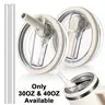 2 Pack Tumbler Flip Straw Lid Replacement, Stanley Lid Replacement, Spill Proof Splash Resistant Tumbler Lids with 2 Straw, Reusable Leak Proof Tumbler Cover for Stanley Cup Accessories, Available in 30OZ & 40OZ only, Tumbler Accessories