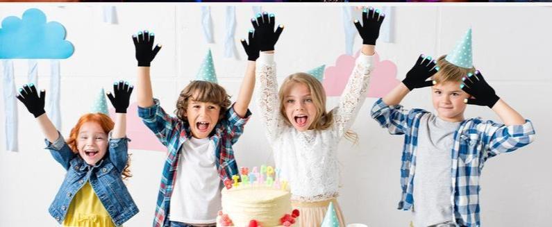 LED Light-Up Finger Gloves - Flashing Glow Rave Gloves, Perfect for Parties, Concerts & Nighttime Fun