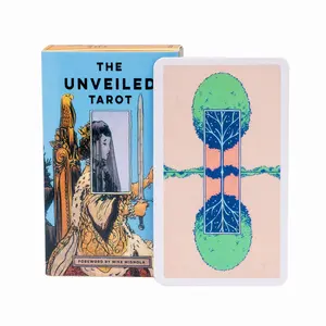 Unveiled Tarot Cards 80 Deck, English Fortune Telling, Family Party Game, Portable Size, Easter Christmas Halloween Gift