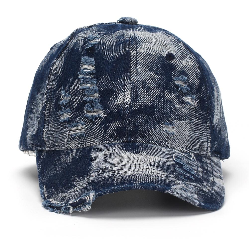 2026 New Arrival: American-Style Distressed Denim Baseball Cap — Unisex Street Fashion, Unique & Versatile, Wide-Fit Brimmed Hat