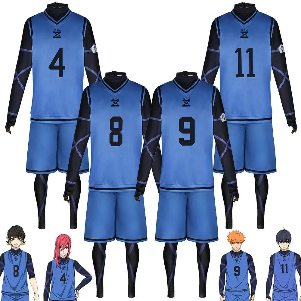 Blue Prison Jersey Set Anime COS Costume Jisei Ichi / Bee Happy Returns Equivalent Soccer Sportswear Full Role Play