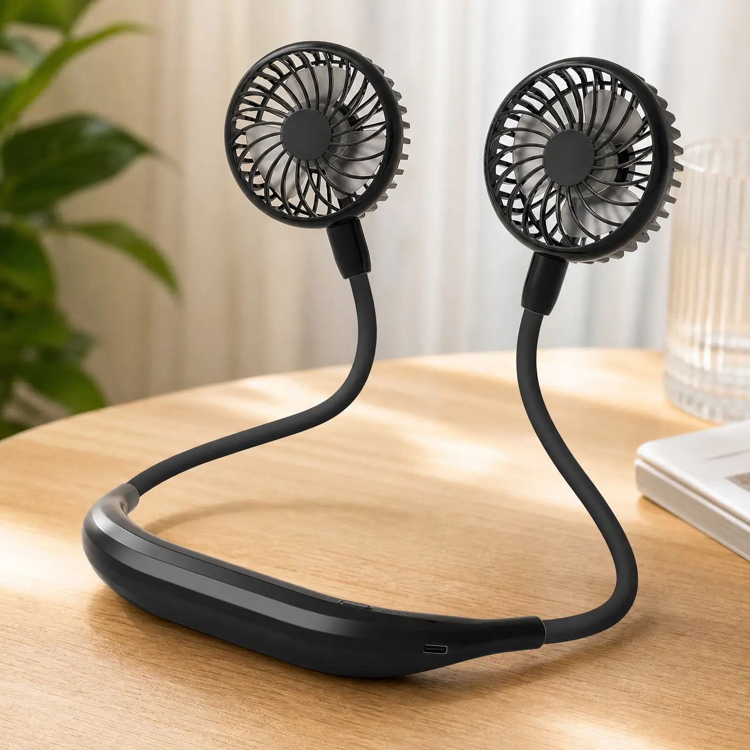 Portable Neck Fan, Lightweight Wearable with Hands-Free Comfort - 360° Adjustable Personal Fan, Ultra Quiet & Strong Wind, Gifts for Men Women Hot Flashes Cruise Travel Outdoor Sports