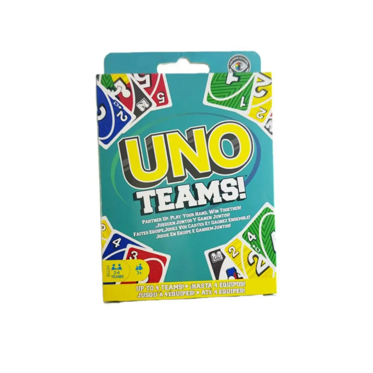 Uno Teams Card Game, Cooperative Team Play, Family Party Multiplayer, Ideal for Game Night, Travel & Camping, Fun Card Game for All Ages