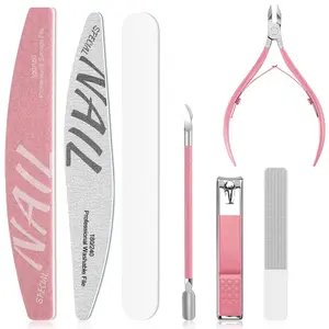Complete Manicure & Pedicure Nail Care Kit for Women, Includes Nail Files, Buffer, Cuticle Nippers, Trimmer, Pusher, Professional Nail Prep Tools, Great Gift for Mom & Women
