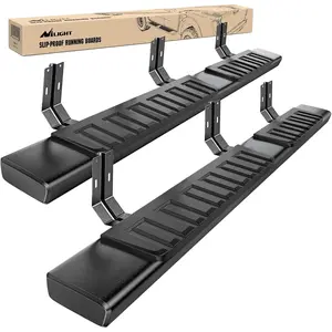Nilight Running Boards for 1999-2016 Ford F250 F350 Super Duty/Extended Cab 2 Full-Size Door & 2 Half-Size Door 6 Inch Side Step Nerf Bars Stainless Steel Black, 2 X Running Boards