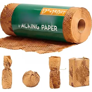 12" x 150FT comb Packing Paper Roll for Moving & Shipping – Expandable  Cushion Wrap for Small Business Packaging –  Protective Packing Material
