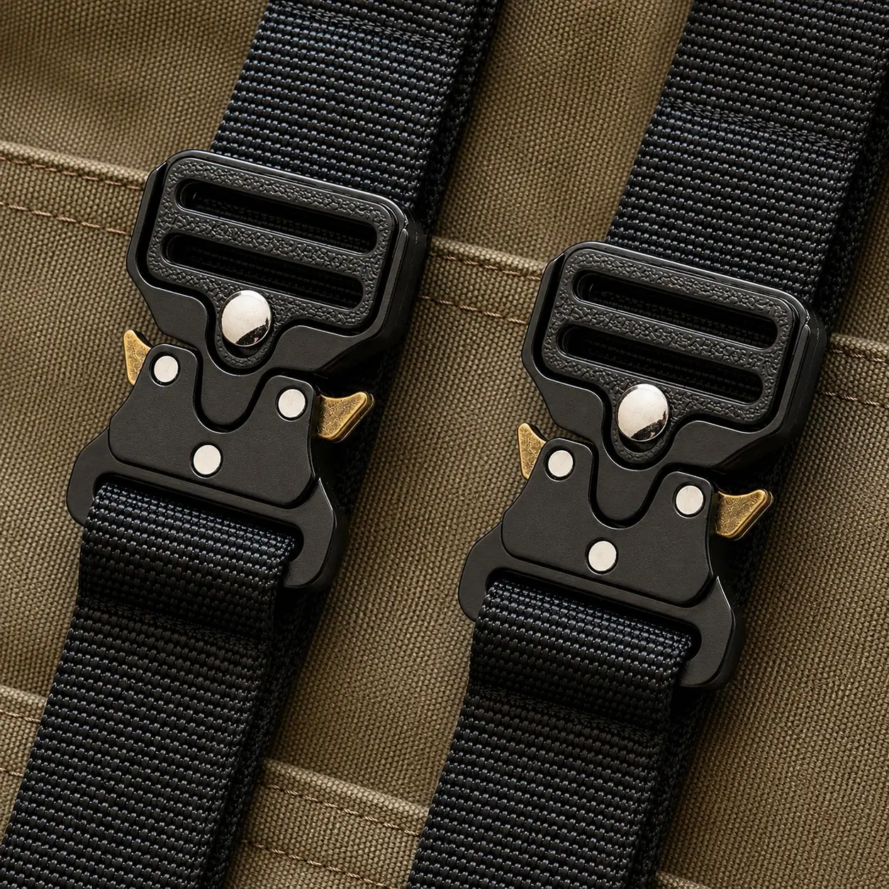 2 Pack Metal Buckle Clips 1 Inch, Durable Replacement Buckles for Belts, Dog Collars, Bags, Keychains and Paracord Accessories