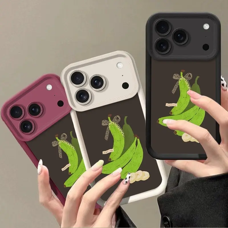 Phone Case: Banana Pattern Design TPU Soft Case Is Suitable It Is Lightweight and Shockproof, with a Drop Protection Function. It Is an Ideal Thoughtful Gift for iPhone 17 E Air 16 15 14 Pro Max Plus 13 12 Mini 11 X XS XR