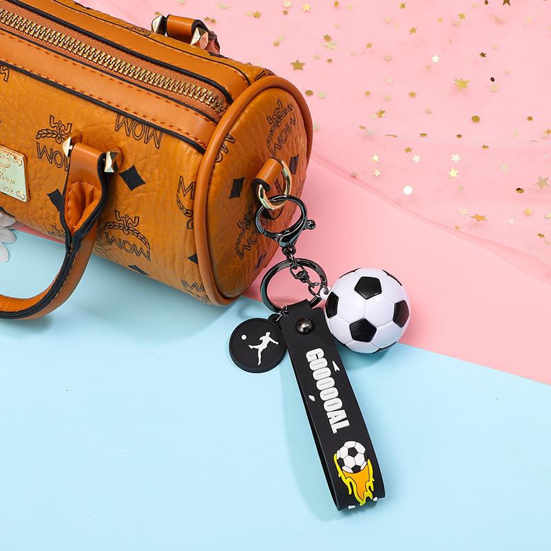 Cartoon Creative Sports Ball Football Keychain for Car, Men's Trendy Exquisite Couple Keychain, Bag Pendant