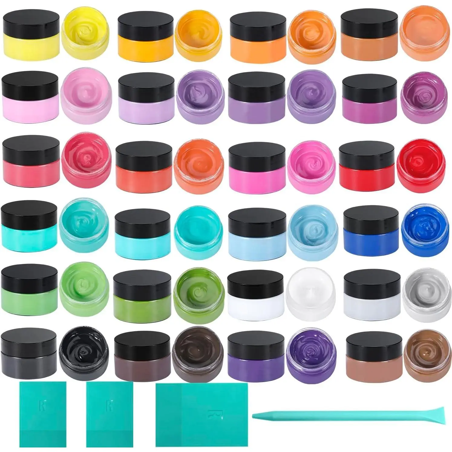 24 Pack Chalk Paste Paint for DIY Drawing on Wooden Boards and T-Shirts
