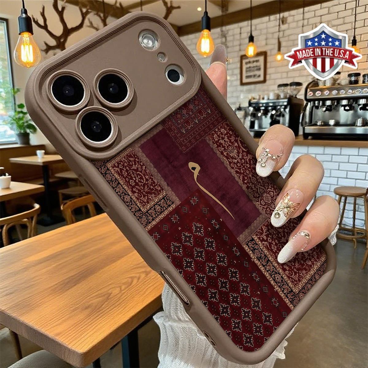 Vintage Persian Patchwork Pattern Design Case for iPhone 17 16 15 14 Pro Max 13 12 11 XR XS Plus Air Slim Shockproof Anti Drop Protective Lightweight TPU Cover