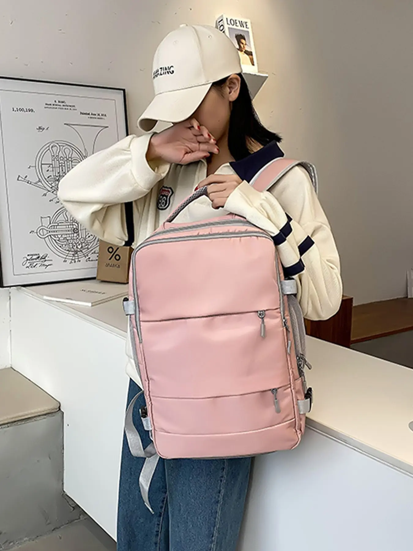 Large Capacity Multifunctional Backpack for Women, Sporty Oxford Fabric Bag, Laptop Travel Bag, All Seasons Use, Versatile Backpack