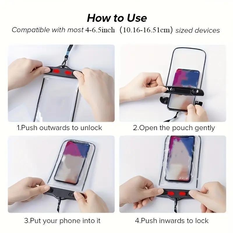 Waterproof Phone Case, Universal Waterproof Phone Protective Case, Swimming Phone Accessories for iPhone 16 15 14 Plus 13 12 11 Pro Max Huawei Xiaomi Samsung