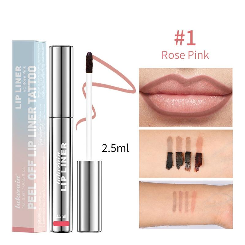 Peel-Off Lip Liner Pen, Non-Sticky Long-Lasting Matte Finish Lip Liner with Anti-Cup Staining