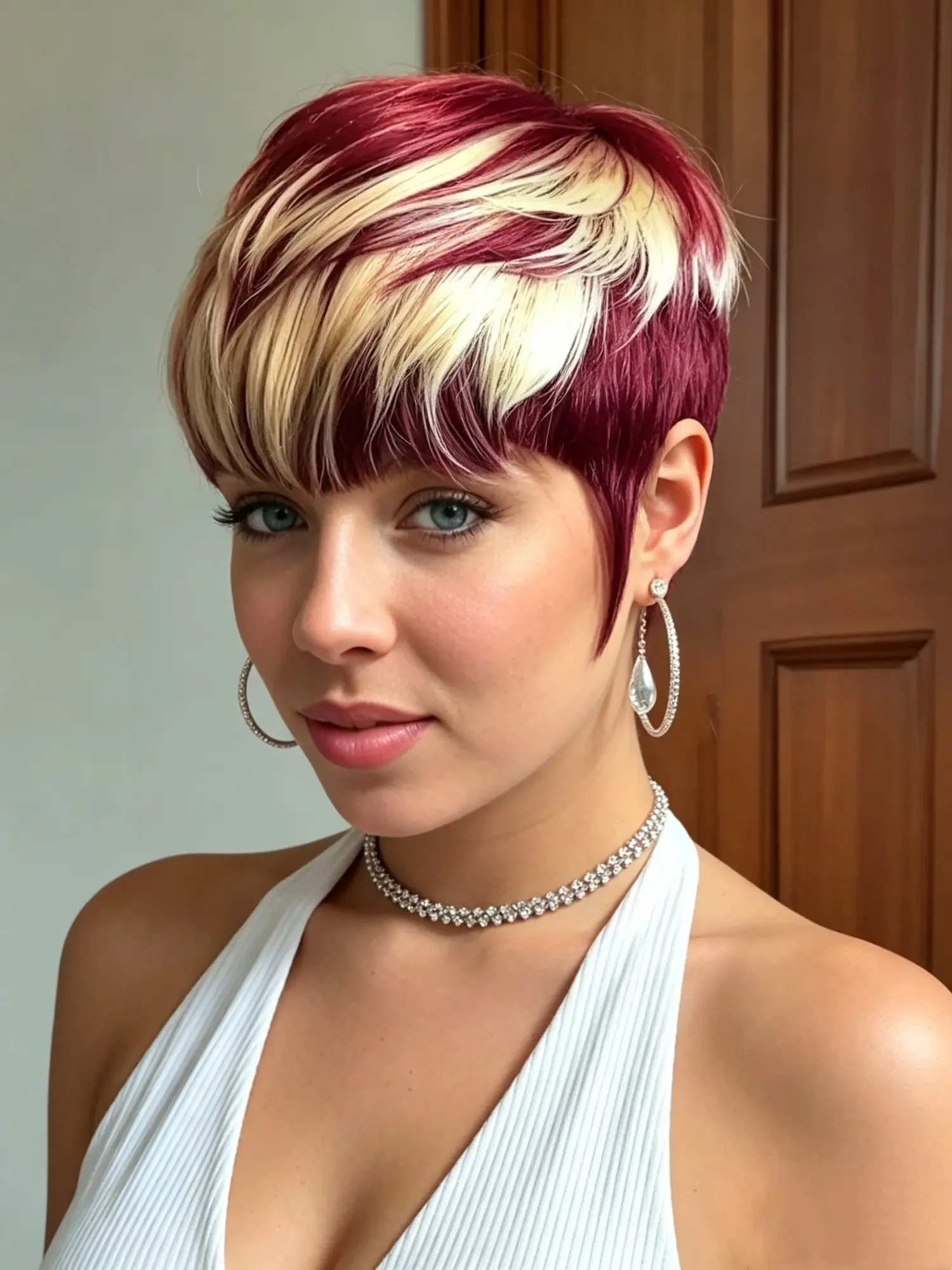 Short Straight Human Hair Pixie Cut Wig with Bangs Easy Wear Glueless Wigs for Women