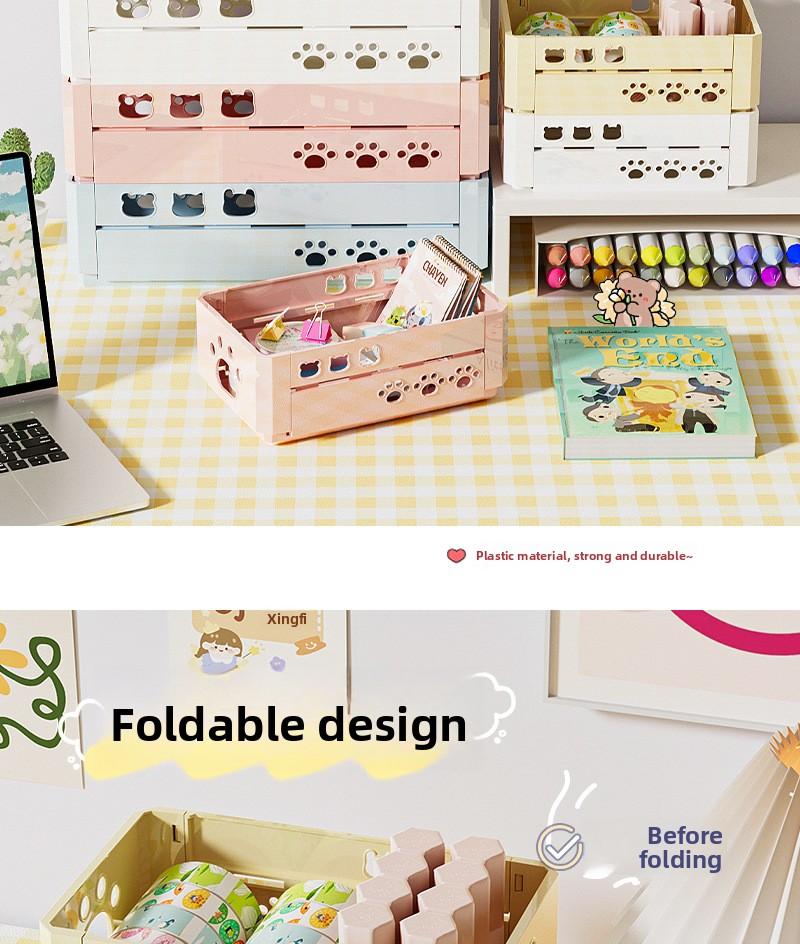 Clario "Rainbow Palette" Aesthetic Trio Folding Crate — Modular Desktop Storage for Stationery and Desk Reset. This Collapsible Pastel Organizer is Perfect for Skincare, Washi Tape and Office Supplies. Pinterest Style Space Saving Solution Clario "Rainbow Palette" Aesthetic Trio Folding Crate — Modular Desktop Storage for Stationery and Desk Reset. This Collapsible Pastel Organizer is Perfect for Skincare, Washi Tape and Office Supplies. Pinterest Style Space Saving Solution