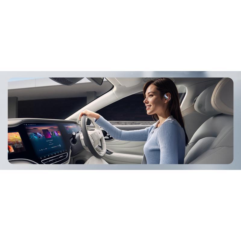 Open Ear Headphones Wireless Bluetooth, 60hrs Play 8D Sound Earphone Sport Earbuds with LED Display Over-Ear Buds Earhooks Built-in Mic Headset for Running Workout Driving