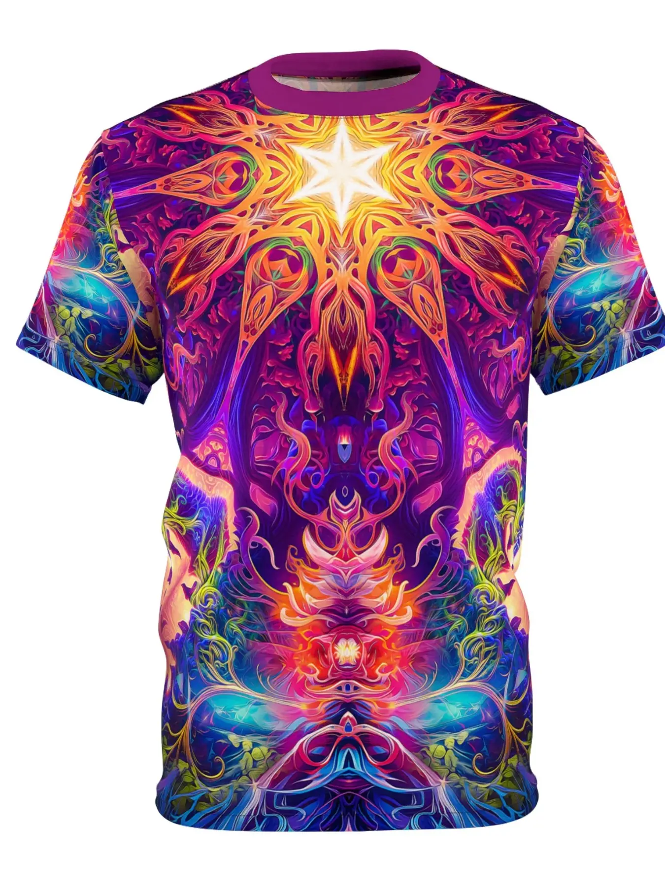 Men's Colorful 3D Abstract Art Print Short Sleeve Trendy T-Shirt,  All Seasons Fashion Clothing