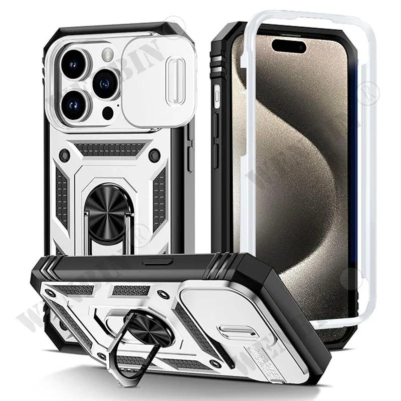 Case For iPhone 17 Pro Max 16 15 14 13 12 11 Pro Max Mini Plus 17e 16e Heavy Duty with Camera 360 Degree Kickstand Cover