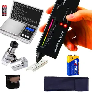 Tester Pen,High Accuracy   Tester+200g/0.01g Mini  Scale+60X Mini LED Magnifying, Professional  Selector for Novice and Expert( Tester +)