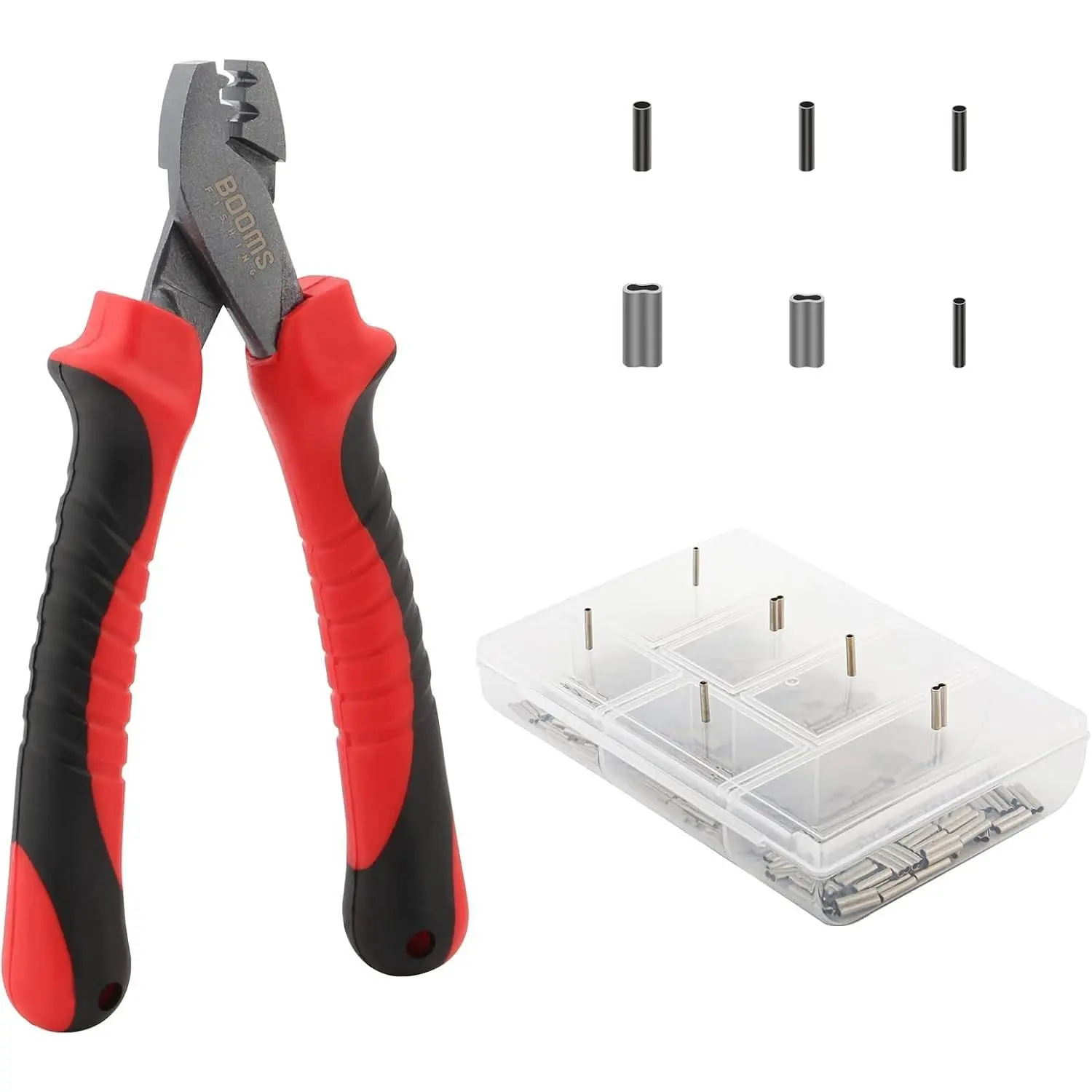 CP2 Fishing Crimping Tool for Single-Barrel Sleeves, with 300pcs SleevesGift.