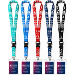 5 Pack Cruise Lanyards for Ship Cards, Cruise Essentials 2026 for Carnival, Royal Caribbean, NCL, Lanyards for ID Badges with Detachable Buckle & Waterproof ID Badge Holders (Mix)