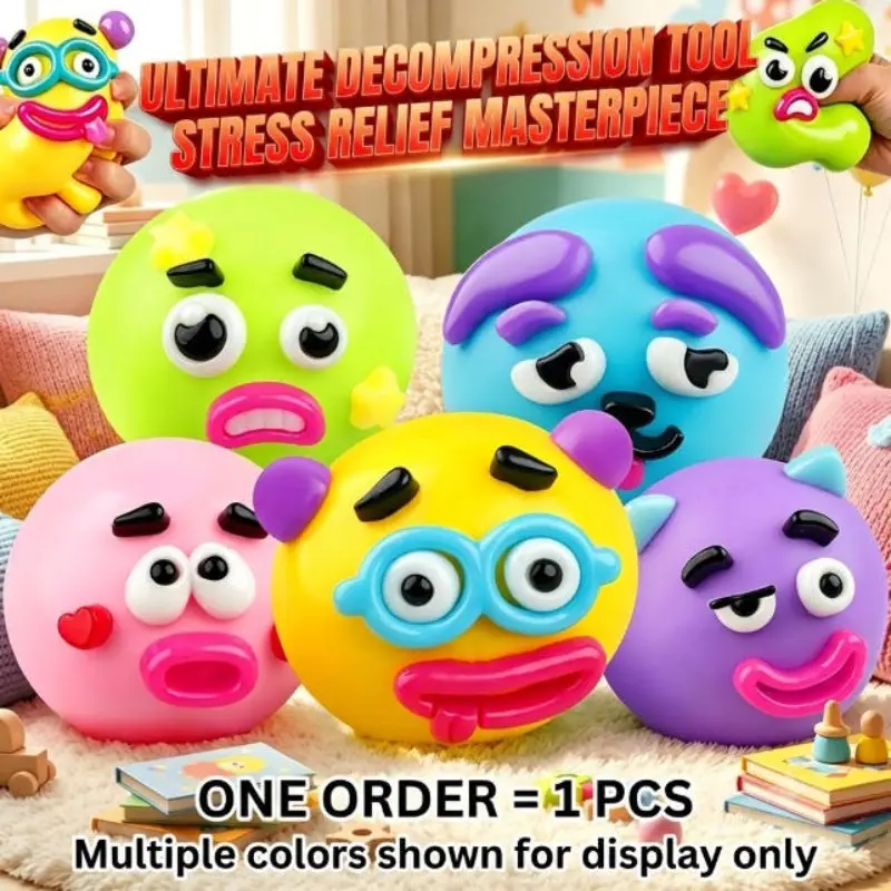 Cute Dog Face Changing Soft Gel Squishy Fidgets Stress Relief Toy, Slow Rebound Compression Toy for Kids and Adults, Birthday Gift Party Favor