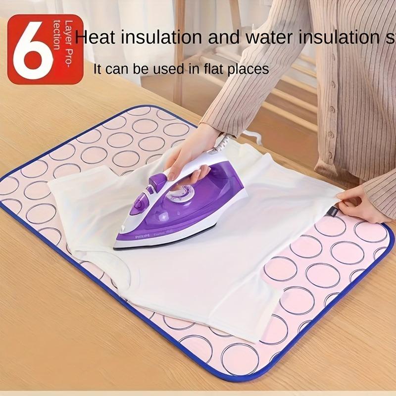 Foldable Heat Resistant Ironing Mat,  1 Count Portable Non-slip Ironing Pad, Ironing Board Cover for Travel and Home Use