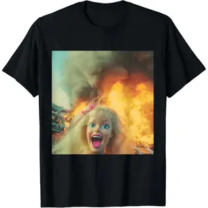 ✨ 🔥 😂 100% cotton Unisex Funny Disgusting Doll face Meme T-Shirt