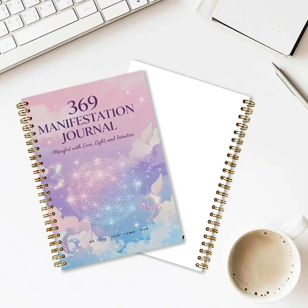 369 Writing Practice Coil Notebook, Self-Reflection Journal, Personal Goal Planner, Manifestation Vision Book, Daily Target Tracker