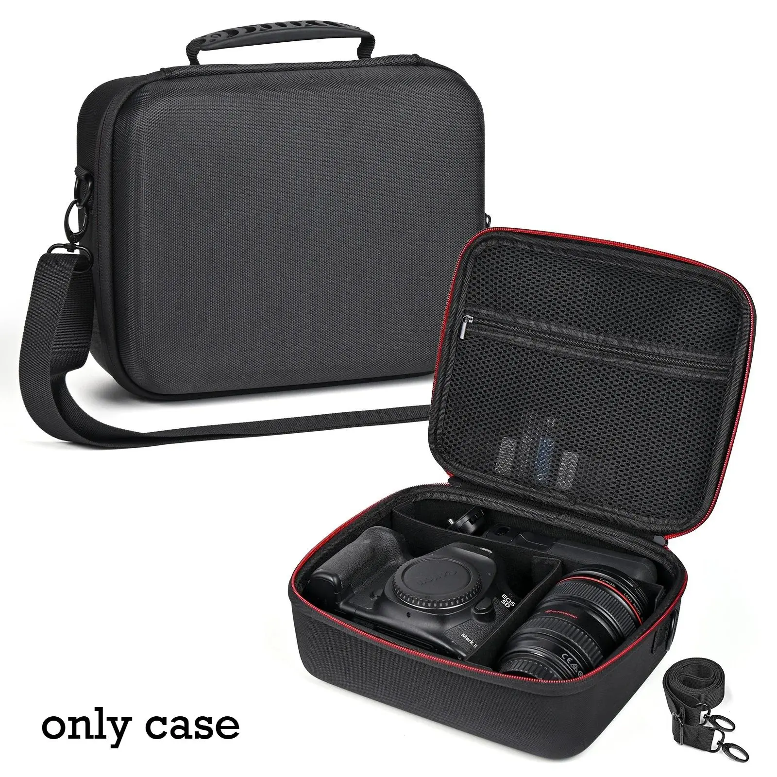 Camera Storage Case for Canon EOS Rebel T7/T100/T6/R50/R100/R5/R7/R8/R6 Mark II/SL3 DSLR Camera Box,Travel Protective Carrying Bag