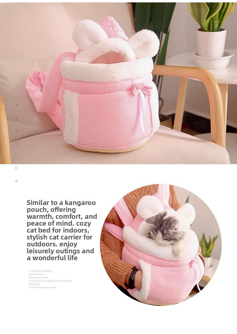 Trendy new cross-border cat bag, warm for winter, portable cat nest for going out, integrated cat cage, pet backpack