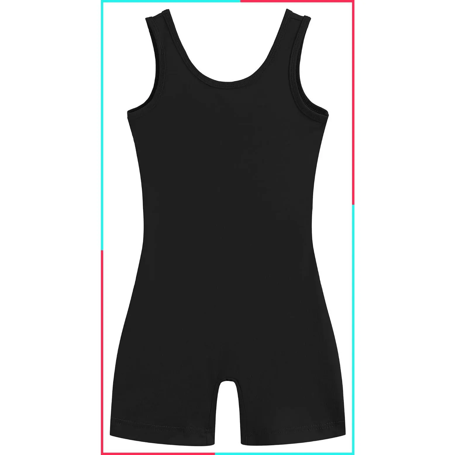 Girls Gymnastics Leotards with Shorts, Kids Dance Unitards & Biketards