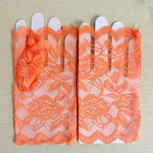 Lace Gloves for Women, Summer Sun Protection Half-Finger Scar Coverage Gloves, Dance Performance Gloves, Fashionable and Practical