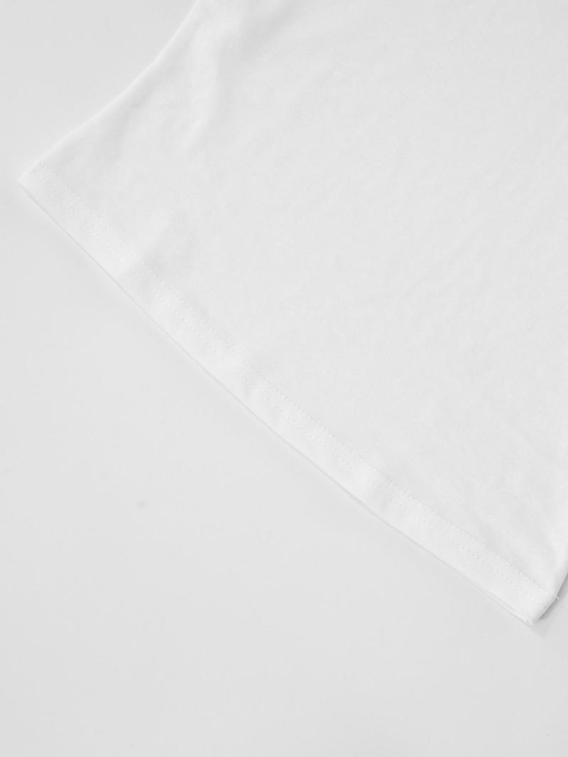 Women's Solid-Color Round Neck Tee, Casual Half-Sleeve T-shirt for Summer, Women's Top for Daily Wear