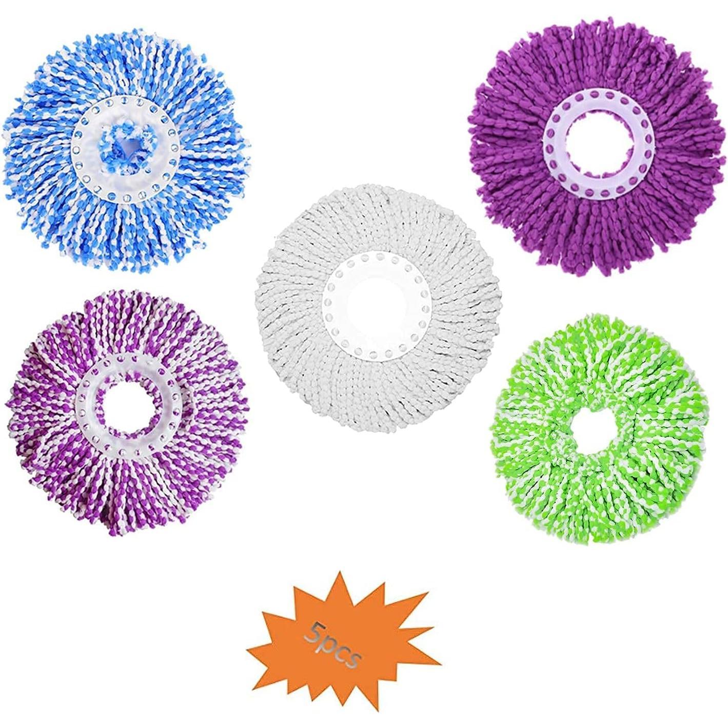 5 Replacement Mop   Refill for 360? Spin Magic Mop-Microfiber Replacement Mop -Round Shape Standard Size