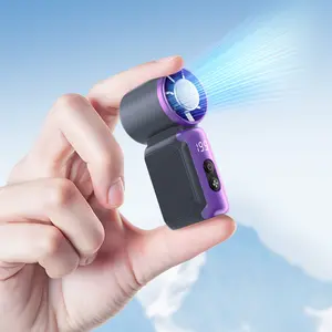 High-Speed Turbo Fan, Portable Handheld Cooling Fan with LED Display, 199 Speeds Stepless Control, 3600mAh USB-C Rechargeable for Summer Travel, Concerts, Sports Events, Gifts