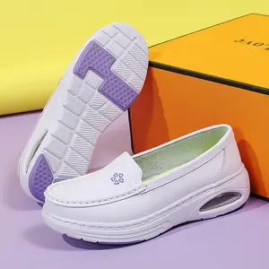 Nurse shoes air cushion soft sole hollow breathable not tired feet hospital one pedal non-slip work shoes