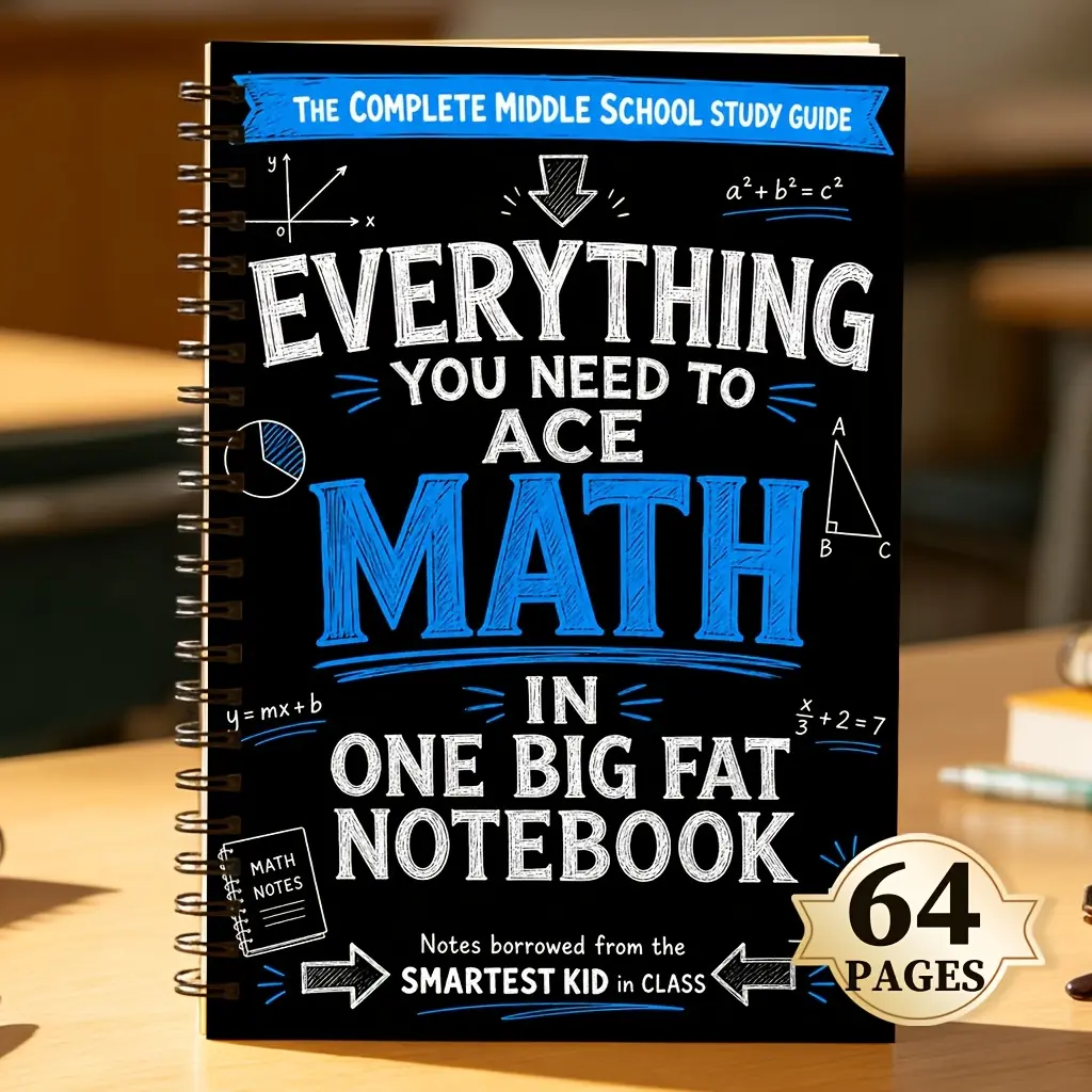 Student Formula Derivation Handbook, Helps Memorize Important Mathematical Formulas, 64-page Math Formula Exercise Book, Suitable for Algebra Note-taking and Study, Unisex, the Perfect Gift for Students and Teachers