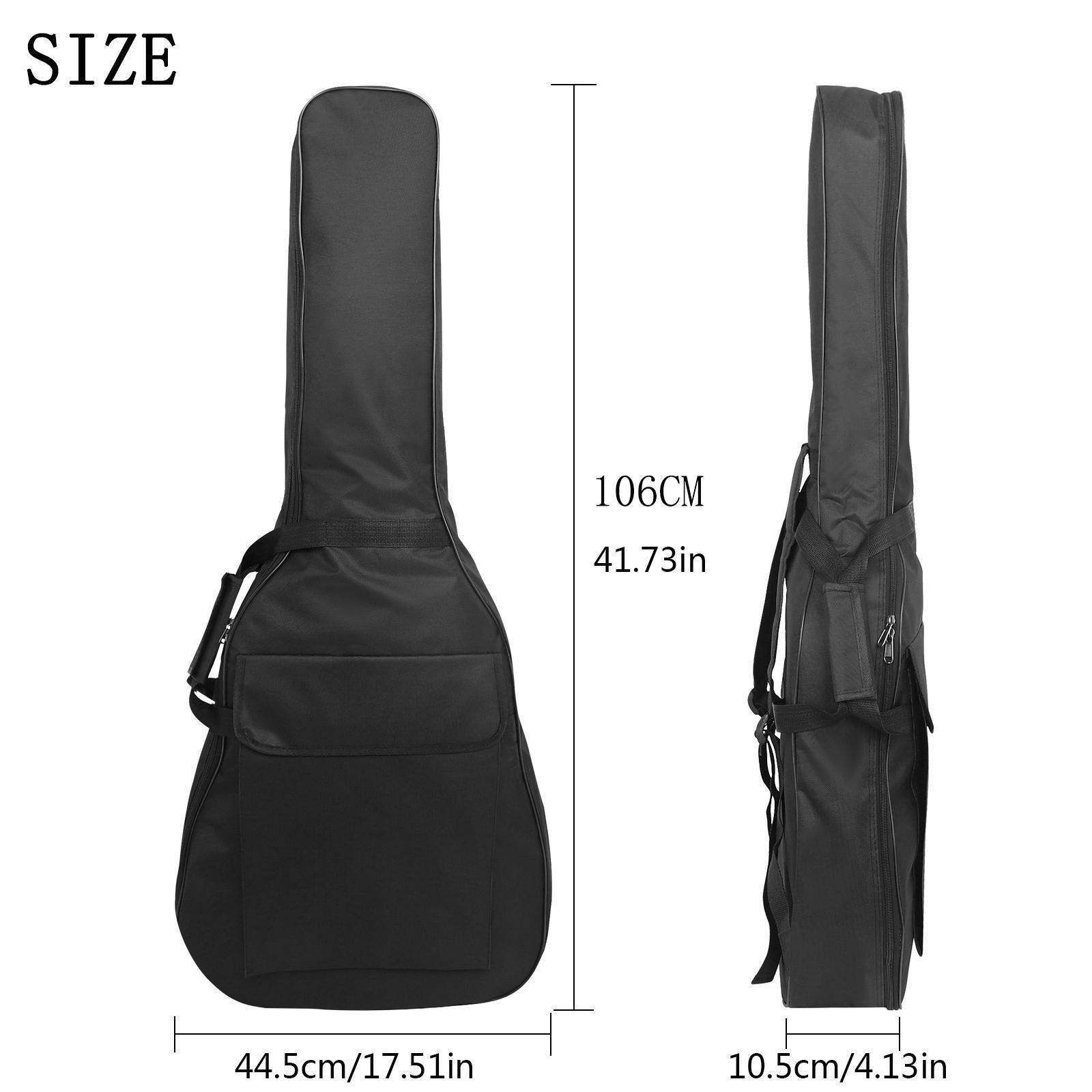 Guitar Bag, 1 Count Guitar Case with Shoulder Strap, Guitar Bag with Side Pocket, Instrument Bag & Case for Guitar, Bass, Violin, Cello, Mandolin