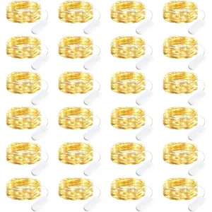 24 Pack Fairy Lights Battery Operated String Lights - 7 ft 20 LED Mini String Lights Waterproof Silver Wire Firefly Lights for Vases Mason Jars DIY Crafts Plants Table Centerpieces Weddingfidget toys