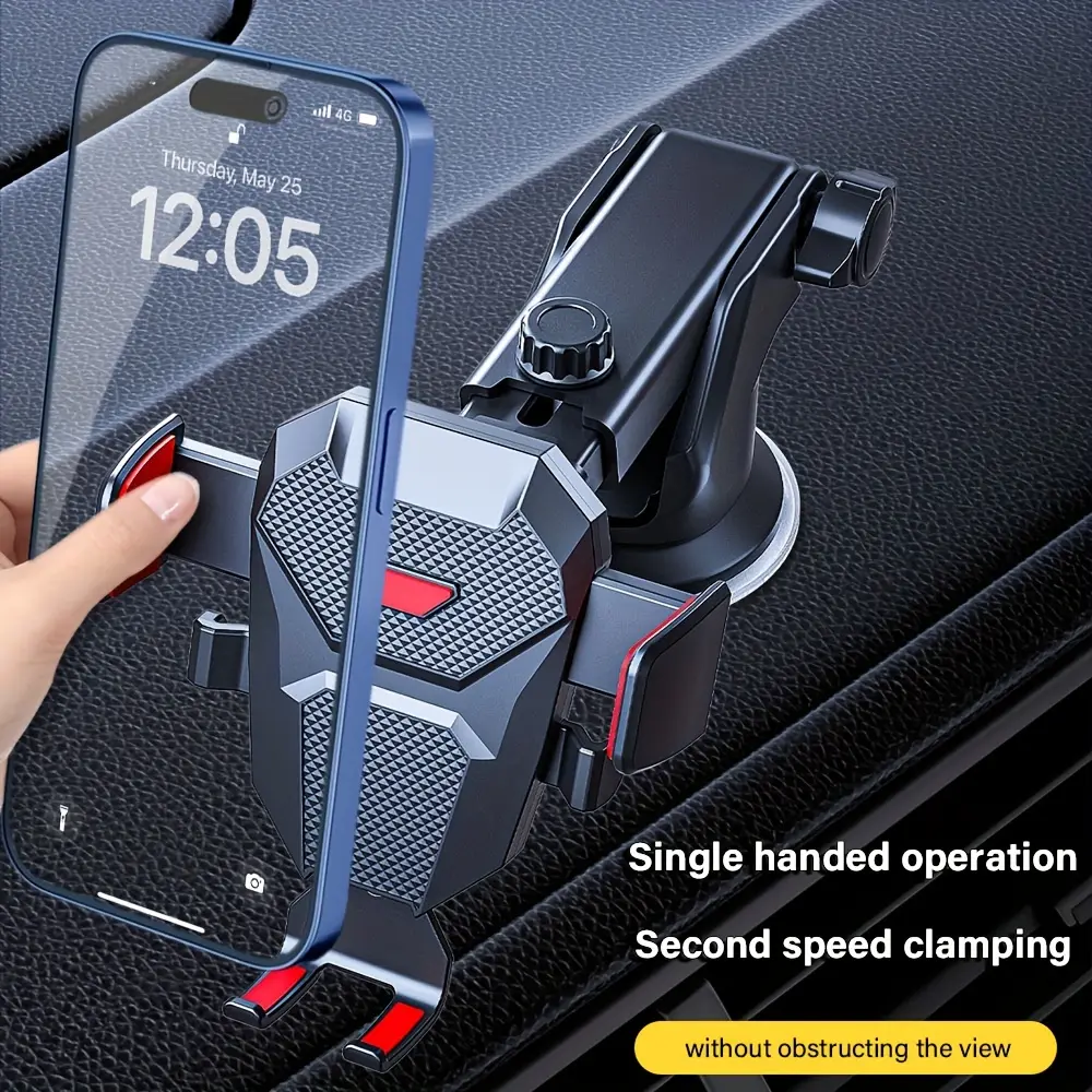 Suction Car Phone Holder, ABS Plastic Adjustable Stand with 360-Degree Rotation, Horizontal/Vertical Screen Compatibility, Universal Mount for iPhone 13/12/11 Pro, Xiaomi, Samsung, Suction Phone Holder, Car Phone Holders & Mounts