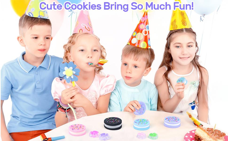Squishy Fidget Toys,Cookie Taba Squishy Toys,Ultra-Soft Stress Relief Toys for Kids Adult,Sensory Toys with Cute Design,Anxiety Relief Party Favors