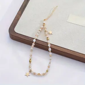 2026 New Minimalist Crystal & Star Phone Chain, Elegant Phone Lanyard, Exquisite Wrist Strap for Phones, Cameras & Keys