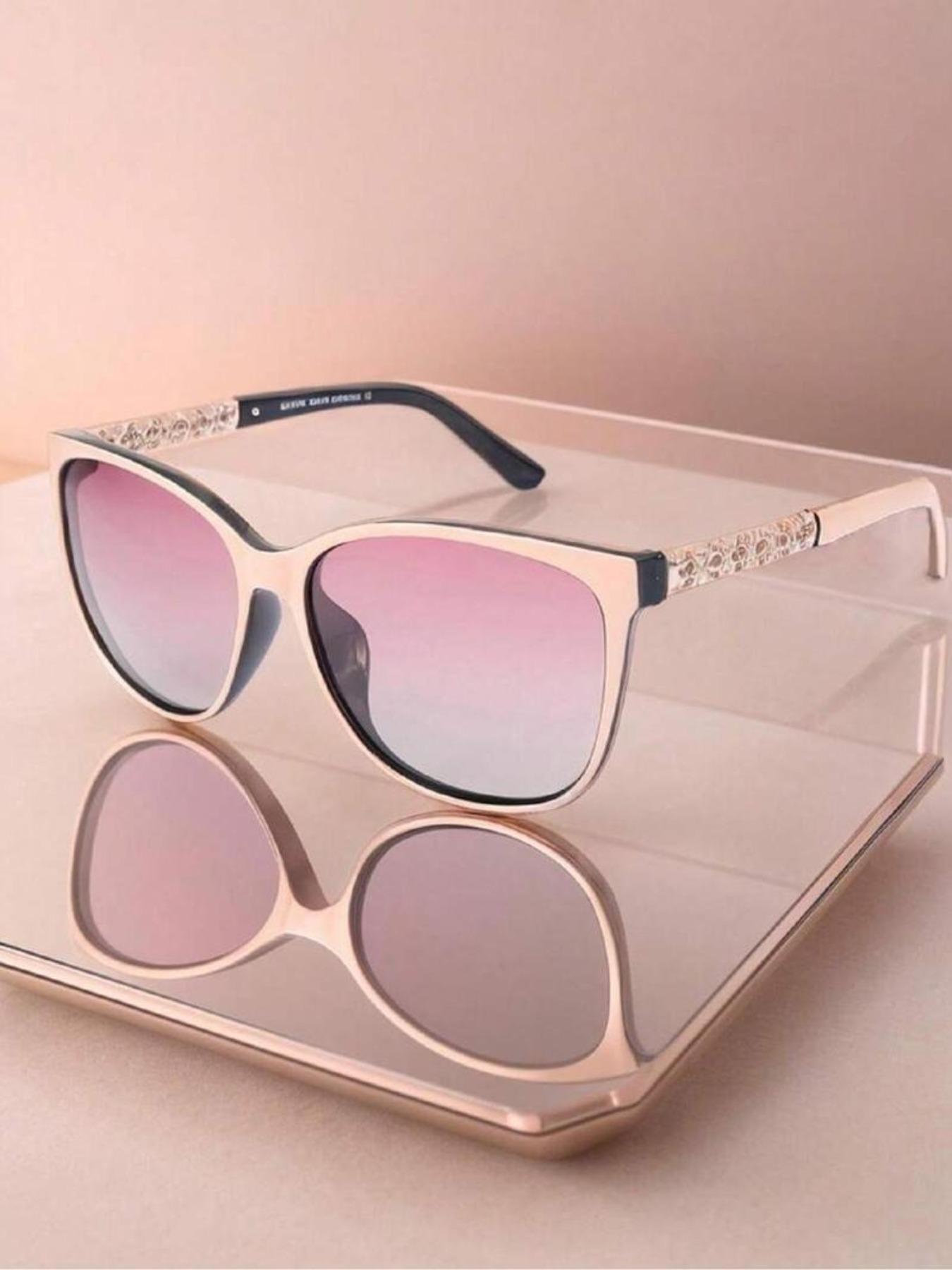 Women's Ombre Tinted Lens Eyeglasses, Trendy Casual Eyewear for Everyday Use, Fashion Accessories for Outdoor Activities