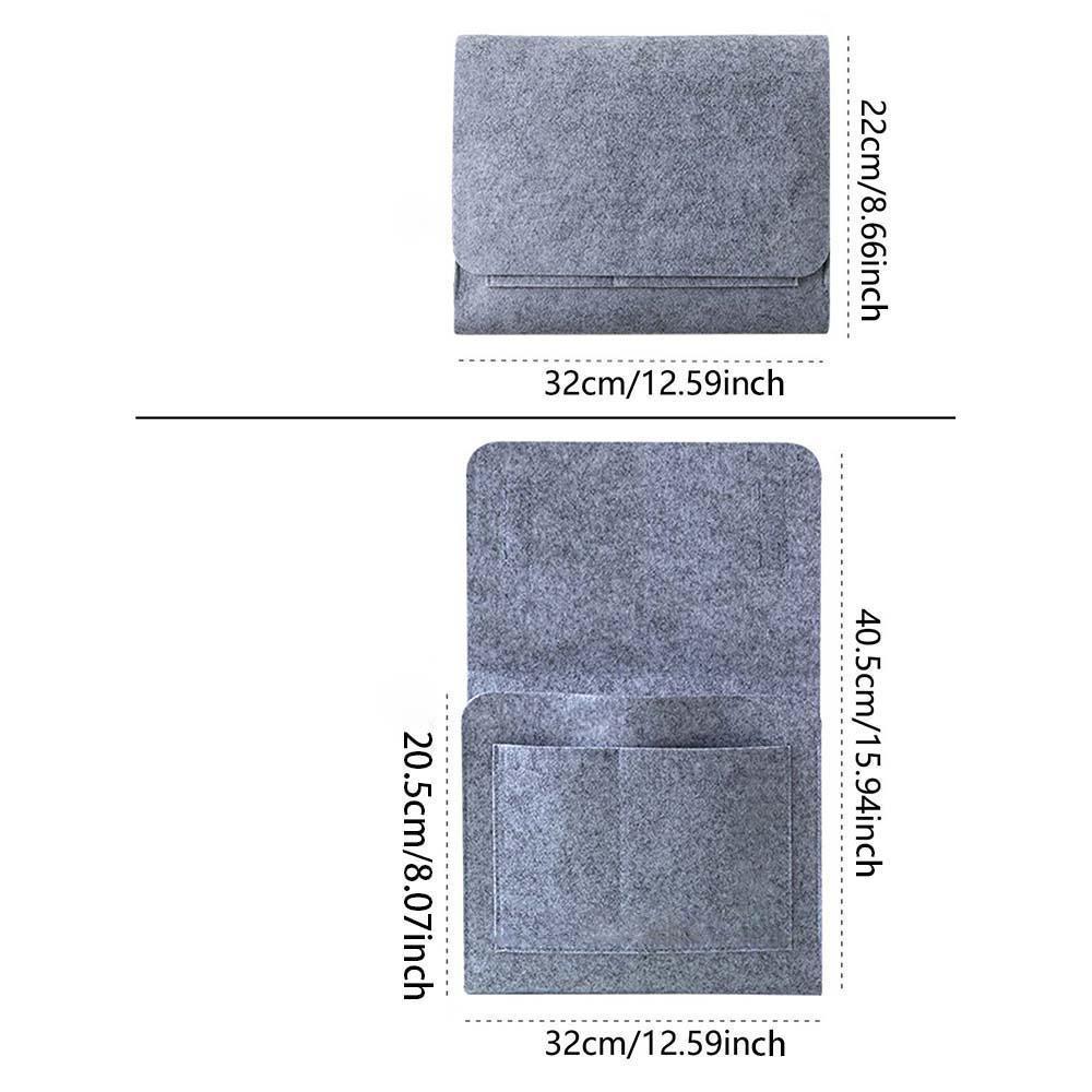 Felt Bedside Hanging Storage Bag, Hangable Storage 1 Count Mobile Phone Remote Control Tissue Storage Bag, Bedside Book Storage Hanging Bag, Home Organizer for Bedroom
