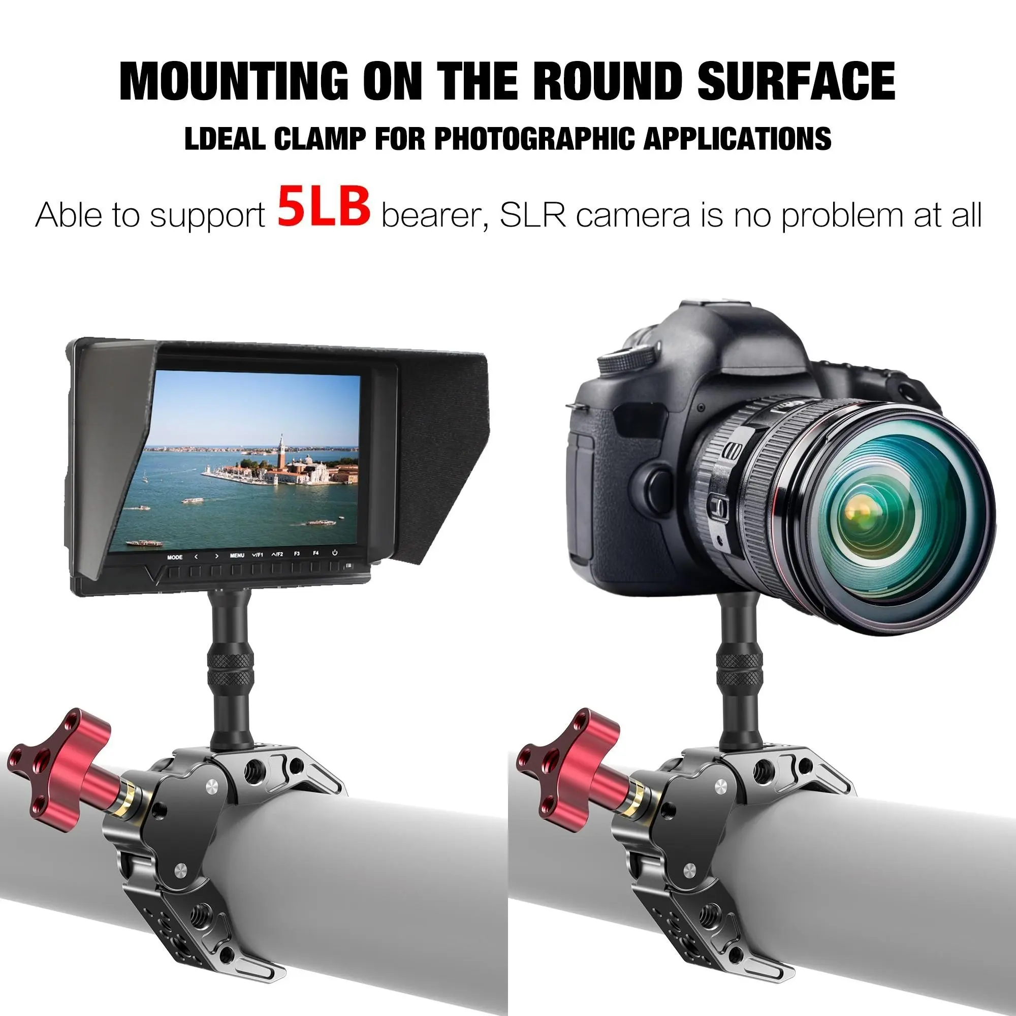 Universal Metal Crab Clamp Photography Swivel Clamp Magic Multifunctional Aluminum Alloy Heavy-Duty Clamp Fill Light Extension Bracket