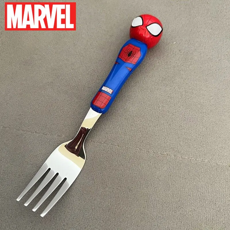 Marvel Spiderman Spoon Fork, 3D Figural Stainless Steel Cutlery, Aesthetic Lunchbox Flatware, Office School Picnic Gift, Utensils