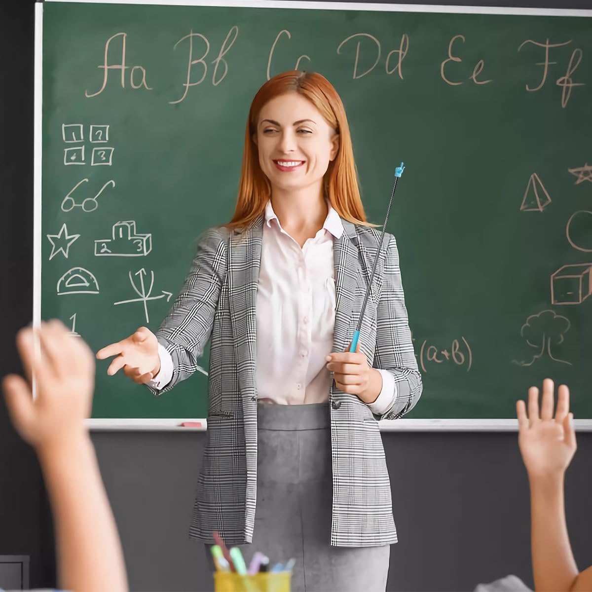 Telescopic Pointer Finger Stick - Bright Colored Telescopic Teachers Pointer for Classroom, Perfect Pointing Stick for Kids Reading & Presentation Pointers, Classroom Supplies