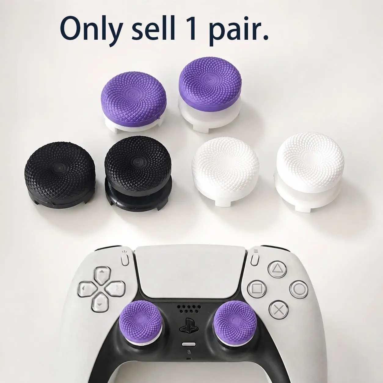 for Playstation PS4 High-Rise Analog Stick, PS5 Joystick Controller Silicone cap, Performance Thumb Grip Caps, compatible xBox Series, 360, Switch Pro, X, Non-slip, ripple, Seven Colors, Console Gaming Accessory
